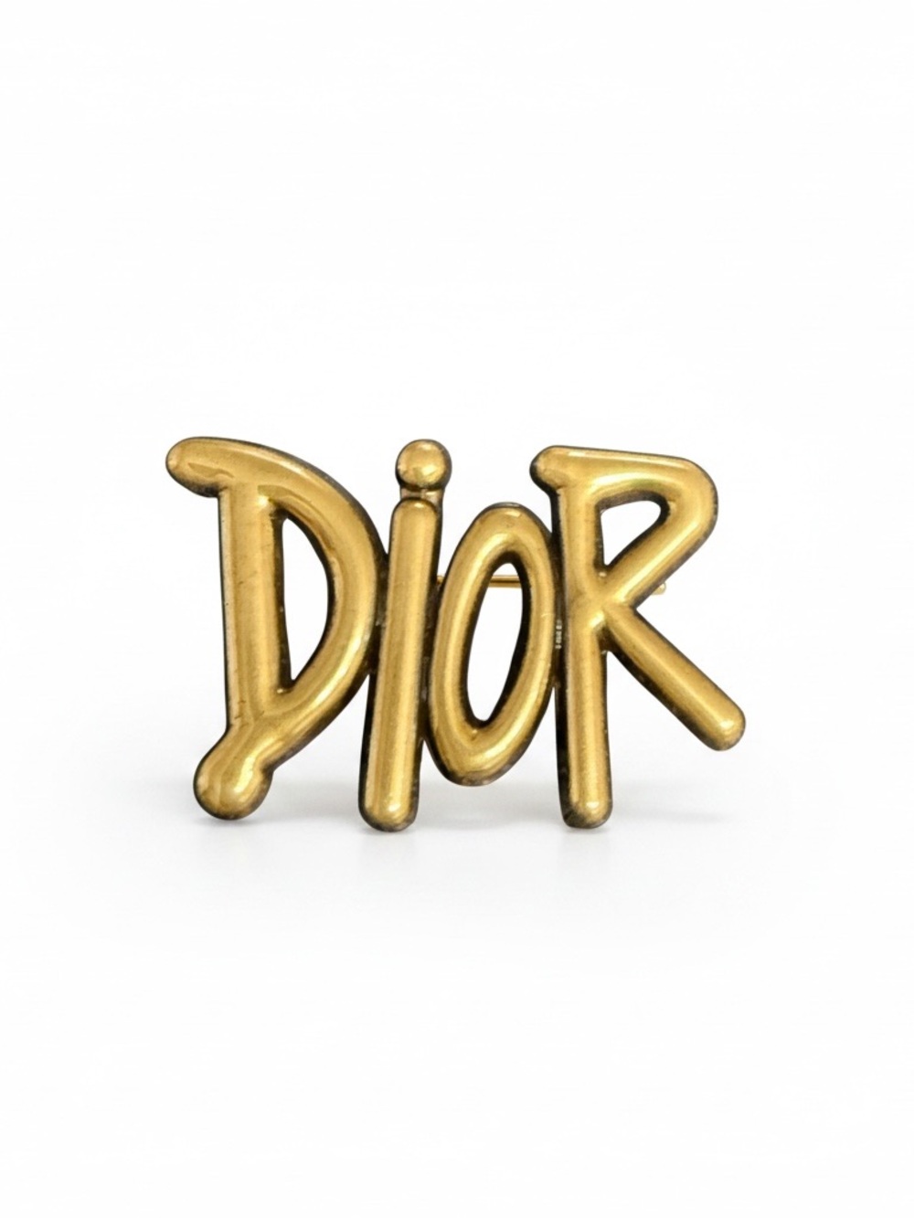 Dior antique Gold tone stainless steel brooch new luxury jewelry new